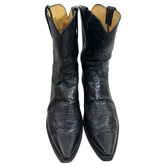 Lucchese Classics Handmade Black Leather Cowboy Boots USA Men’s 11 Est main image 14